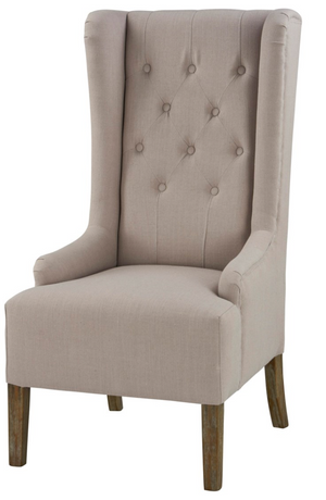Ramona Wing Chair - Gray Linen - Classic Carolina Home