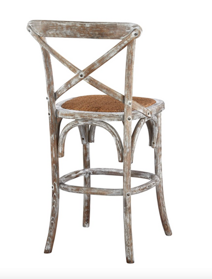 Barnett X-Back Counter Stool - White Wash - Classic Carolina Home
