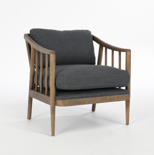 Monty 29" Accent Chair - Driftwood + Charcoal Linen - Classic Carolina Home