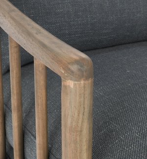 Monty 29" Accent Chair - Driftwood + Charcoal Linen - Classic Carolina Home