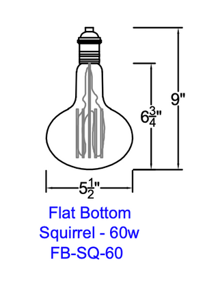Flat Bottom Squirrel Light Bulb - 60w - Classic Carolina Home