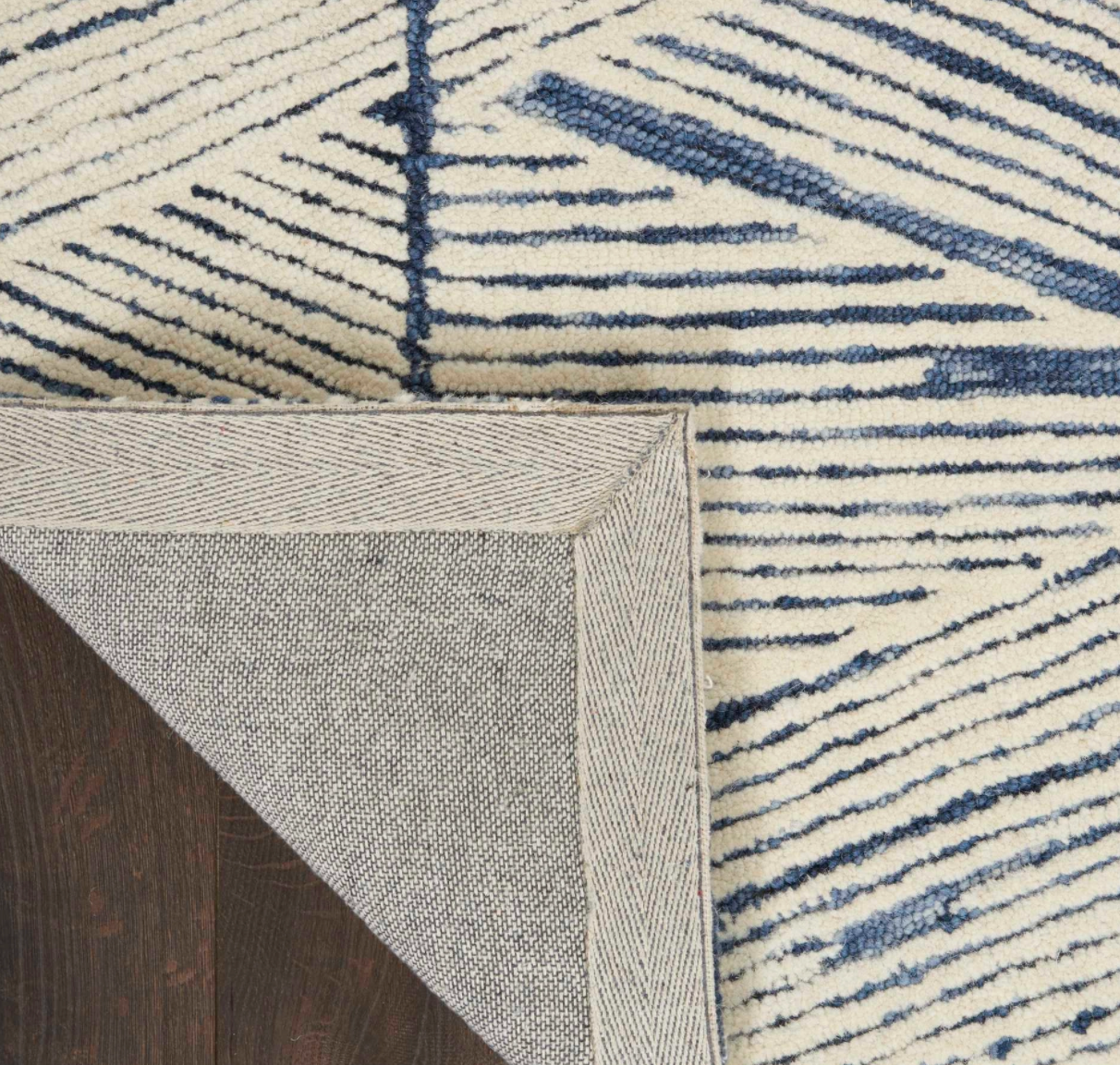 Denver Area Rug - White/Blue - Classic Carolina Home