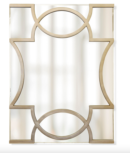 Erika 30" Champagne Finished Metal Mirror
