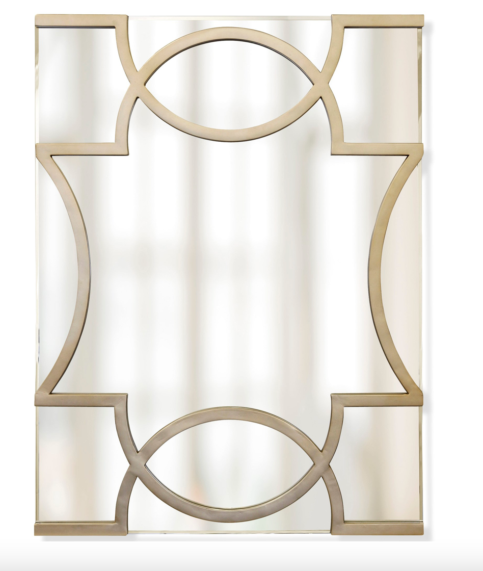 Erika 30" Champagne Finished Metal Mirror
