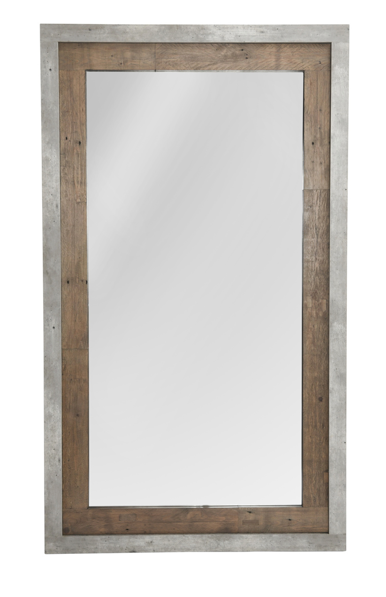 Tempe 52" Reclaimed Pine + Concrete Floor Mirror