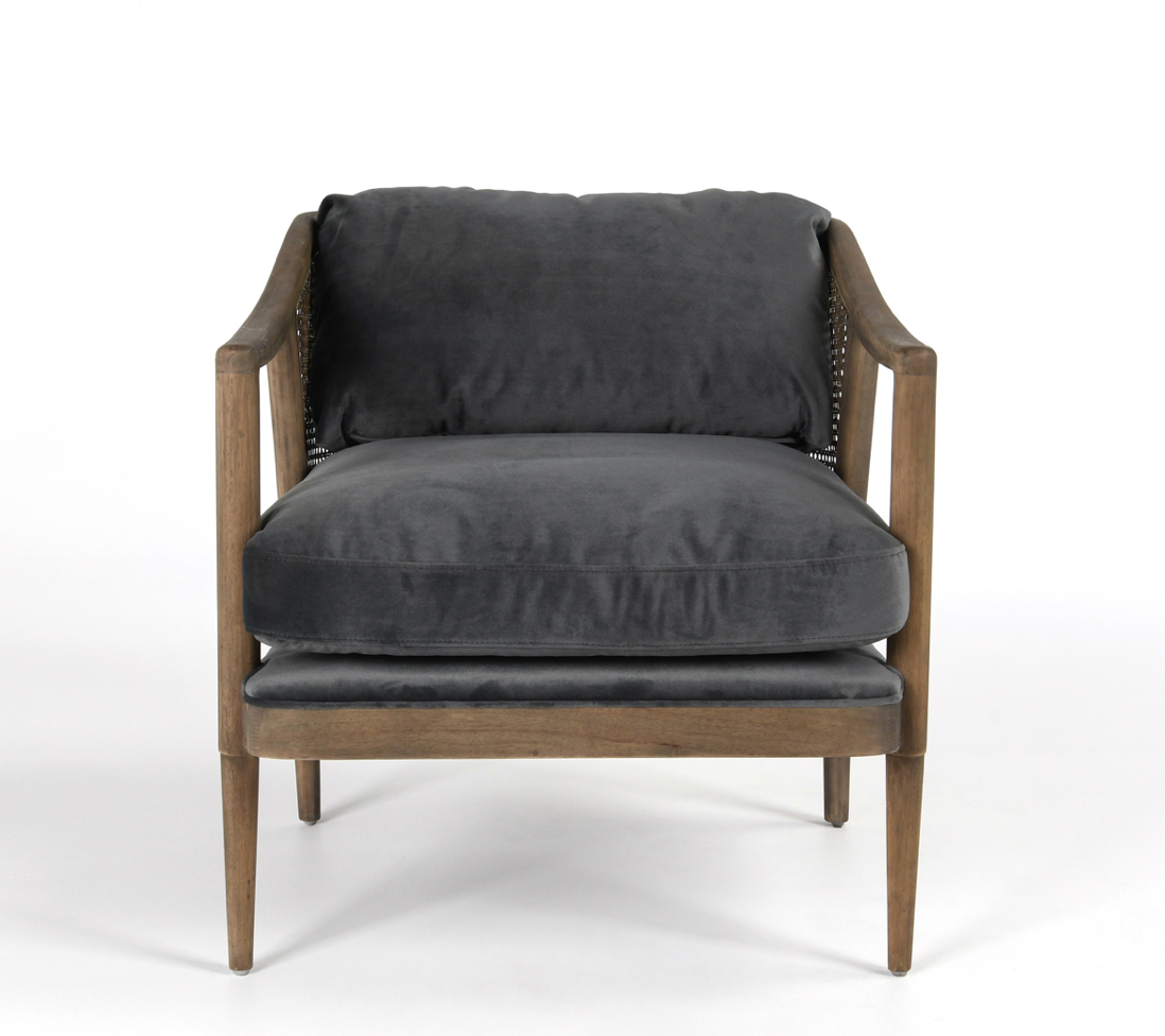 Codie 28" Accent Chair - Slate Velvet