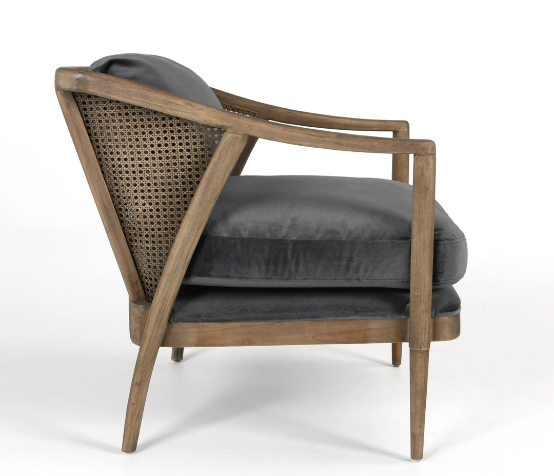 Codie 28" Accent Chair - Slate Velvet