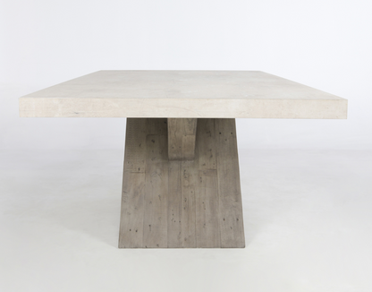 Irving 84" Reclaimed Pine + Concrete Dining Table