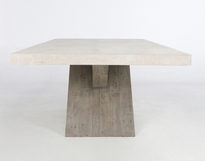 Irving 84" Reclaimed Pine + Concrete Dining Table