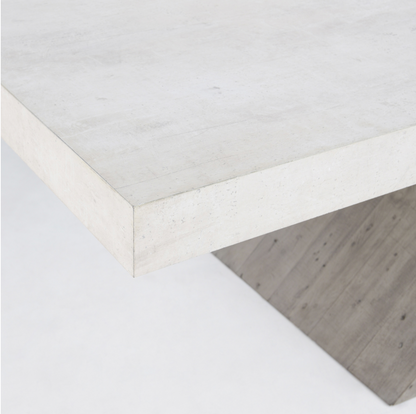 Irving 84" Reclaimed Pine + Concrete Dining Table