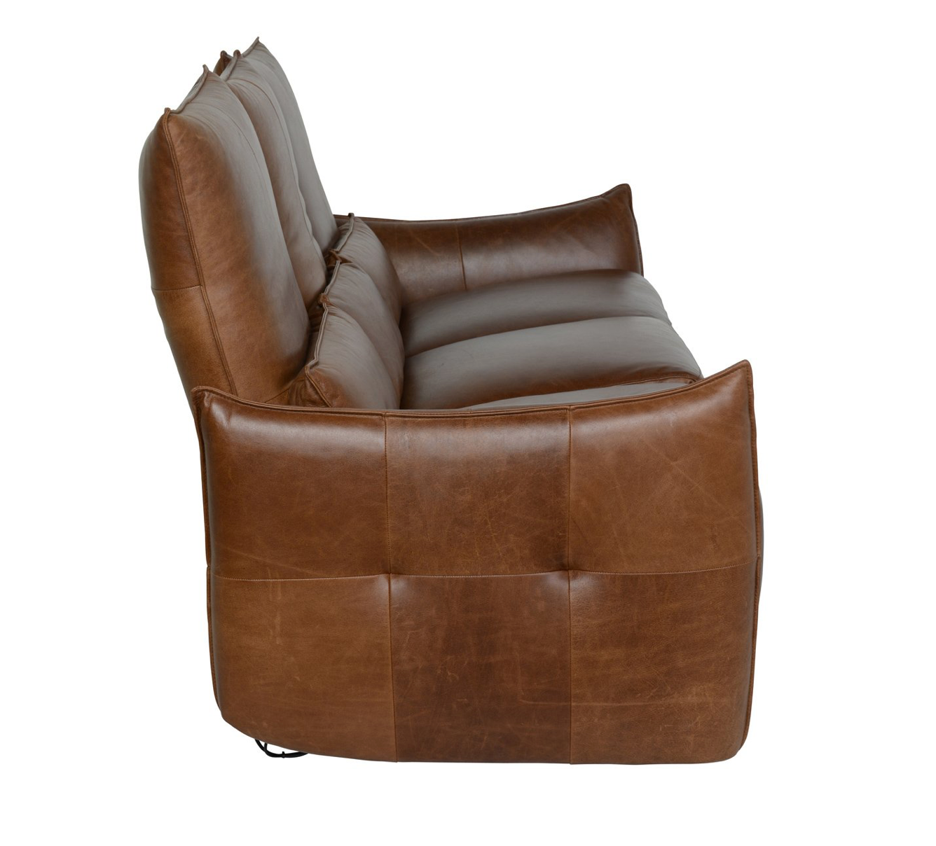 Helsinki 78" 3 Cushion Top Grain Leather Power Motion Reclining Sofa -  Brown