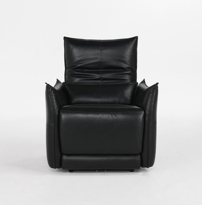 Helsinki 33" Top Grain Leather Power Motion Recliner -  Black