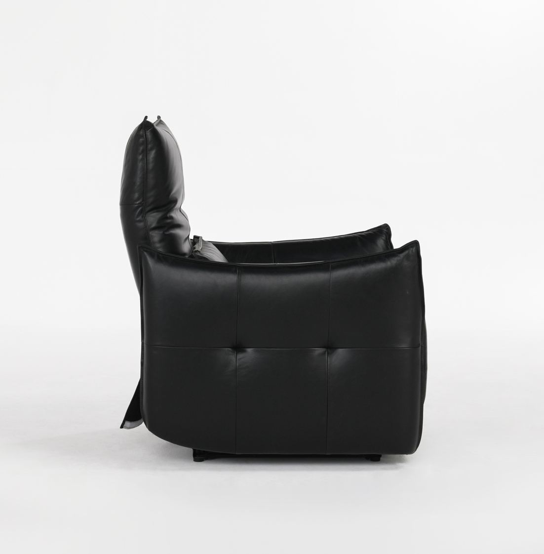 Helsinki 33" Top Grain Leather Power Motion Recliner -  Black