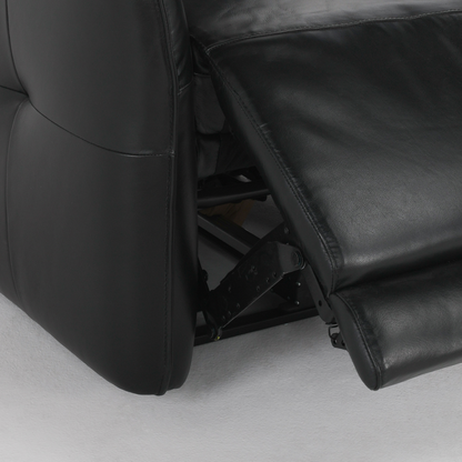 Helsinki 33" Top Grain Leather Power Motion Recliner -  Black