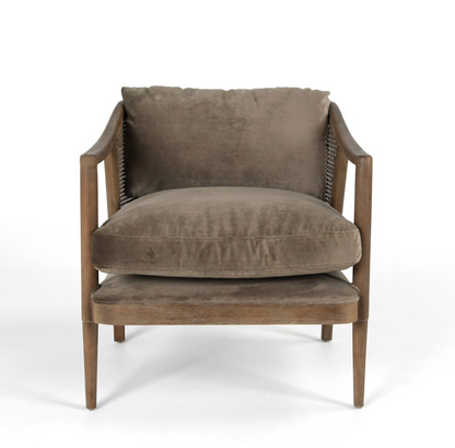Codie 28" Accent Chair - Taupe Velvet