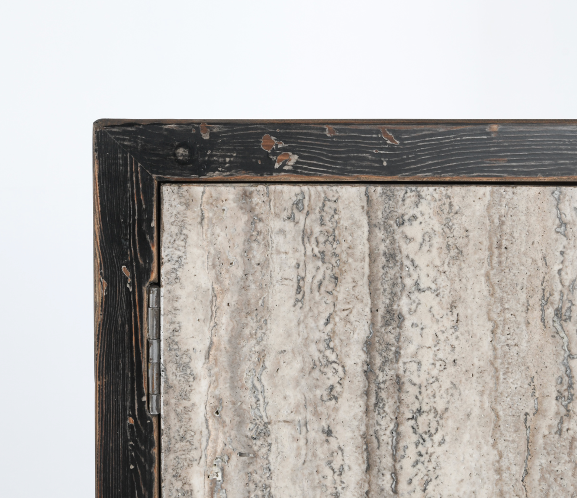 Drake 103" Reclaimed Pine + Travertine 6 Door Sideboard