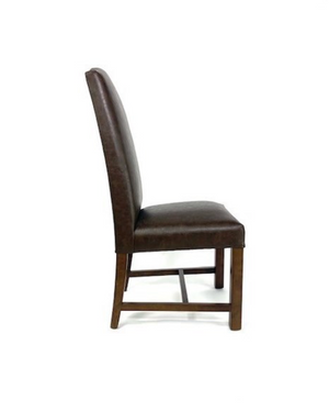 Shania Top Grain Leather Dining Chair - Timber + Black Walnut