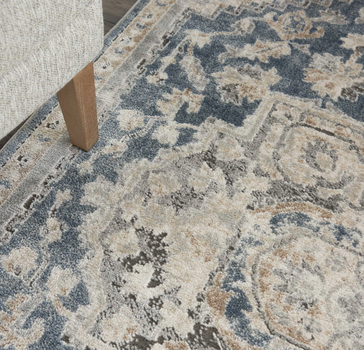 Quartz Area Rug - Ivory/Blue