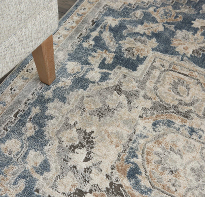 Quartz Area Rug - Ivory/Blue