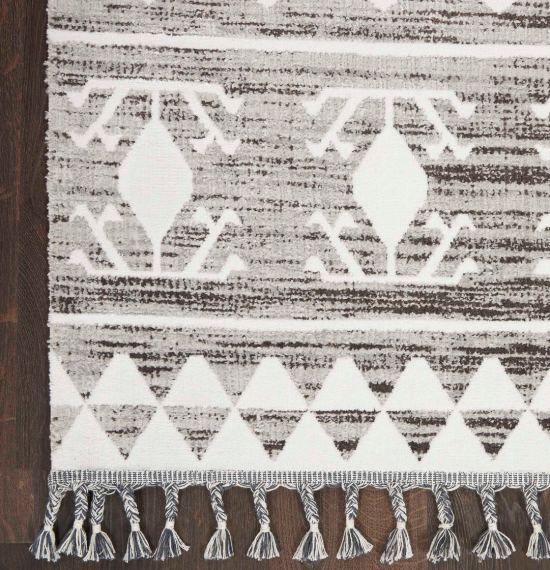 Azteca Area Rug - Ivory/Grey
