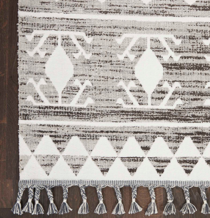 Azteca Area Rug - Ivory/Grey
