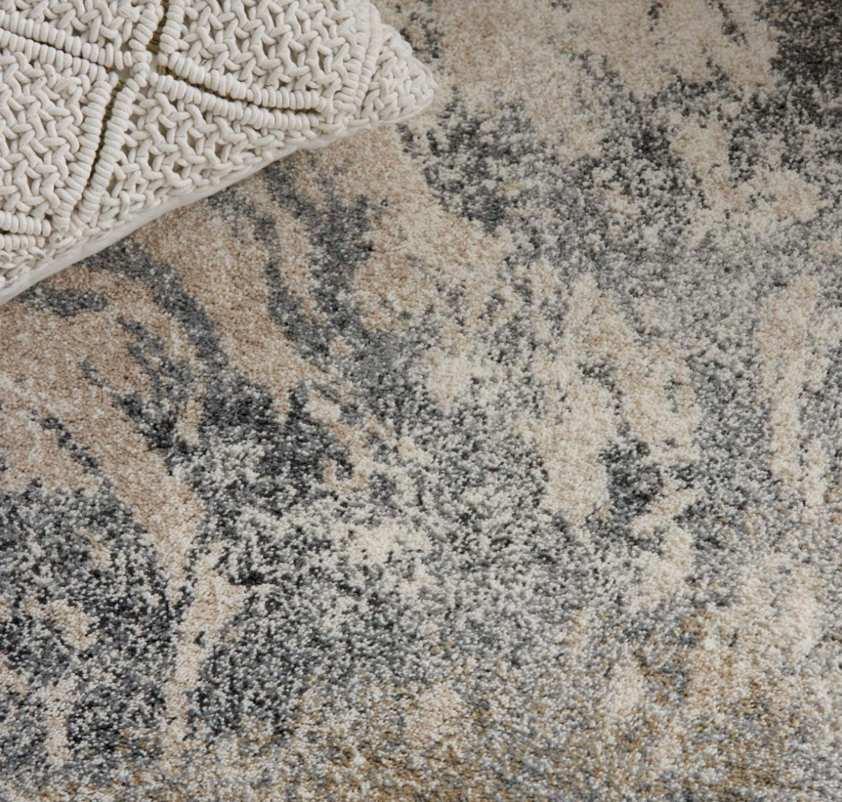 Fission Area Rug - Marble Cream/Grey