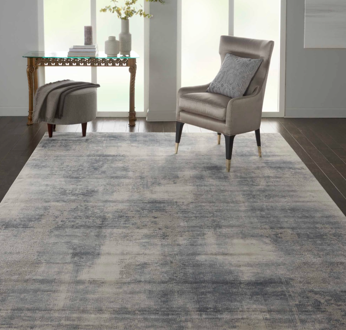 Cumulus Area Rug - Blue/Ivory