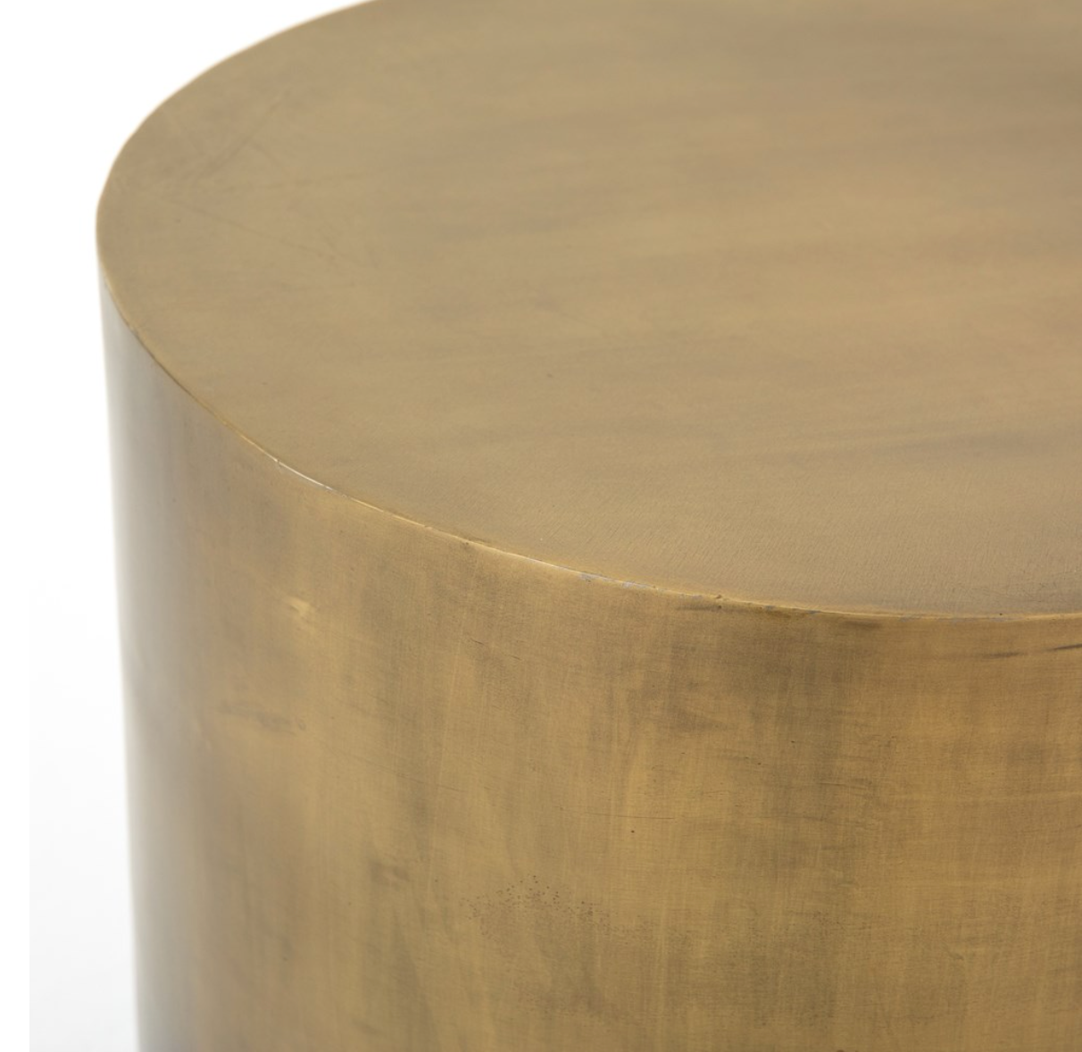 Cairo 18" Round End Table - Antique Brass