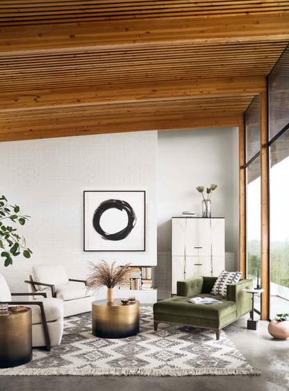 Cairo 18" Round End Table - Antique Brass