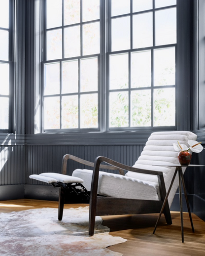 Chaz 27" Reclining Chair - Natural Linen + Driftwood