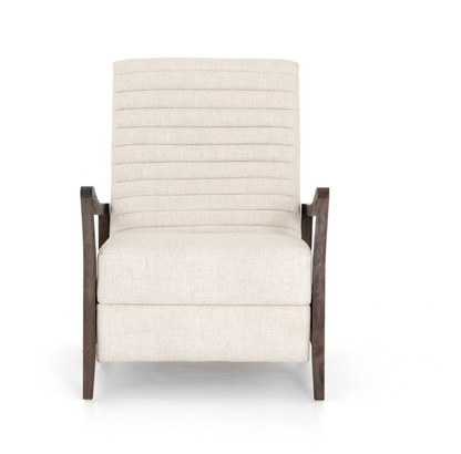 Chaz 27" Reclining Chair - Natural Linen + Driftwood