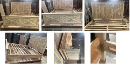 Henderson Queen Panel Bed - Distressed Poplar