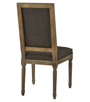 Hartwell Square Side Chair - Charcoal Tweed
