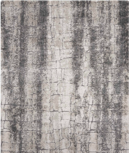 Diva Shag Area Rug - Ivory/Charcoal