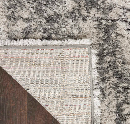 Diva Shag Area Rug - Ivory/Charcoal