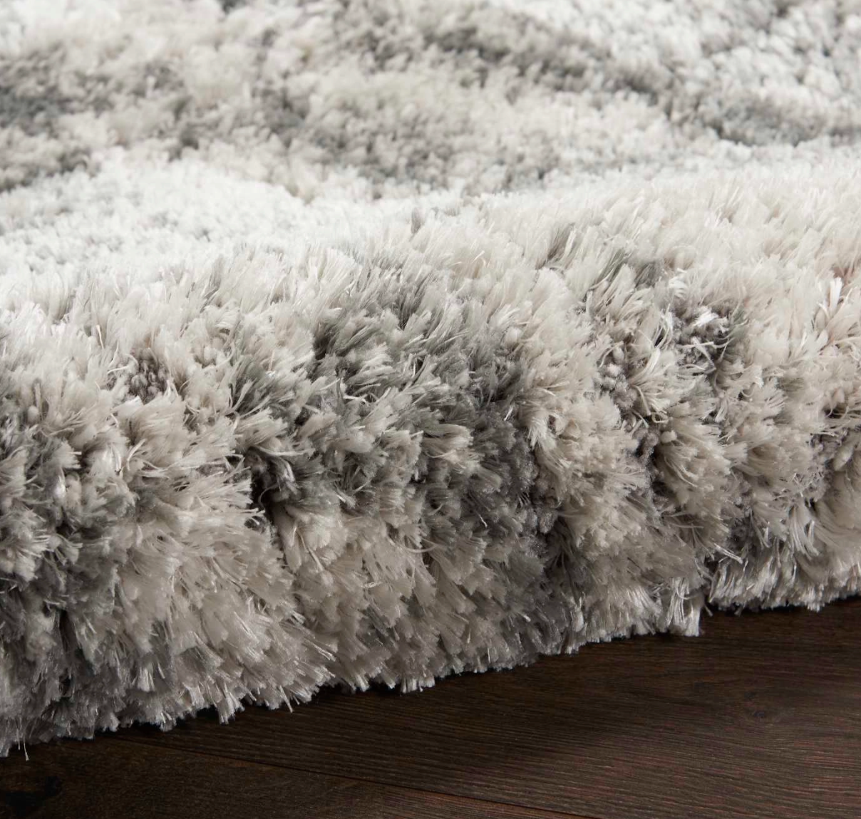 Diva Shag Area Rug - Ivory/Charcoal
