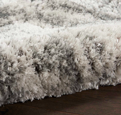 Diva Shag Area Rug - Ivory/Charcoal