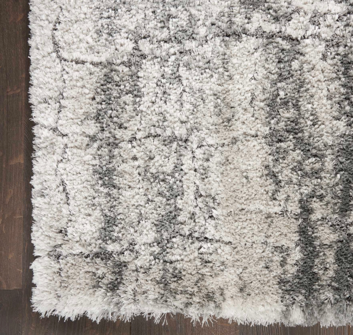Diva Shag Area Rug - Ivory/Charcoal