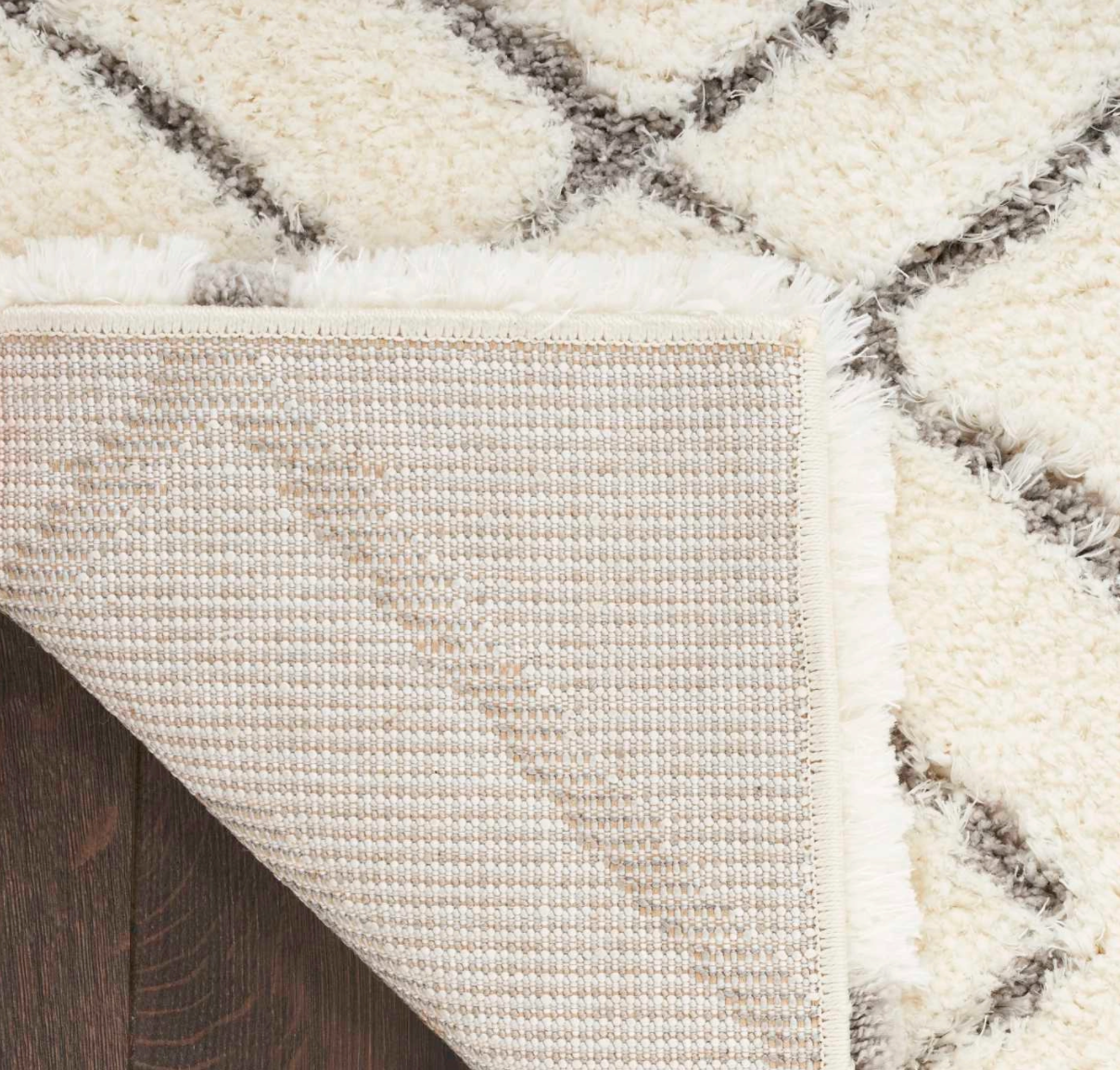 Diva Shag Area Rug - Ivory Diamond