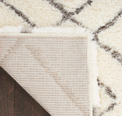 Diva Shag Area Rug - Ivory Diamond