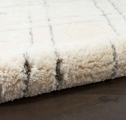 Diva Shag Area Rug - Ivory Diamond