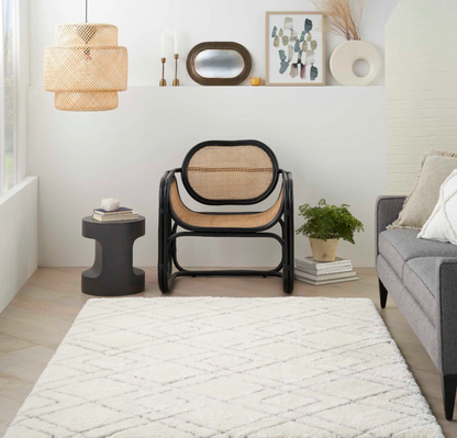 Diva Shag Area Rug - Ivory Diamond