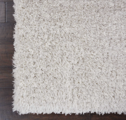 Lustrous Shag Area Rug - Light Grey