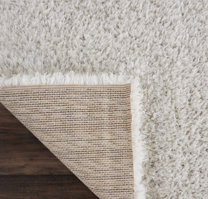 Lustrous Shag Area Rug - Light Grey