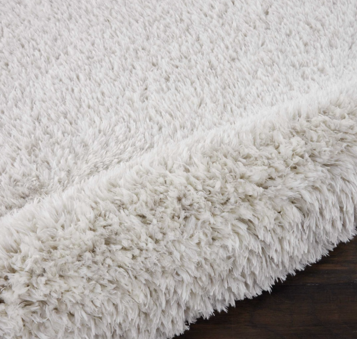 Lustrous Shag Area Rug - Light Grey