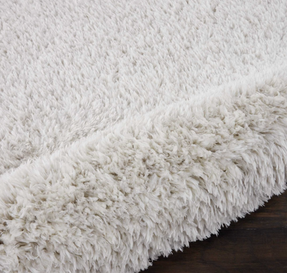 Lustrous Shag Area Rug - Light Grey