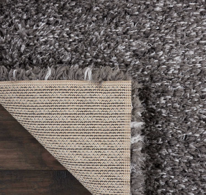 Lustrous Shag Area Rug - Charcoal