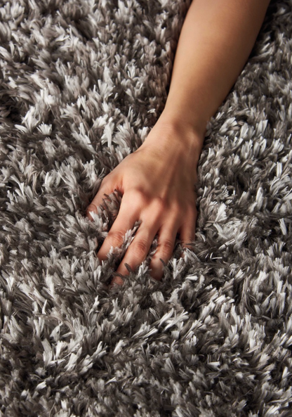 Lustrous Shag Area Rug - Charcoal