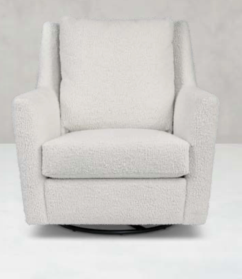 Hugo Quick Ship 36" Swivel Glider Chair - Cloud