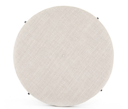 Harris 39" Round Cocktail Ottoman - Performance Wheat + Iron